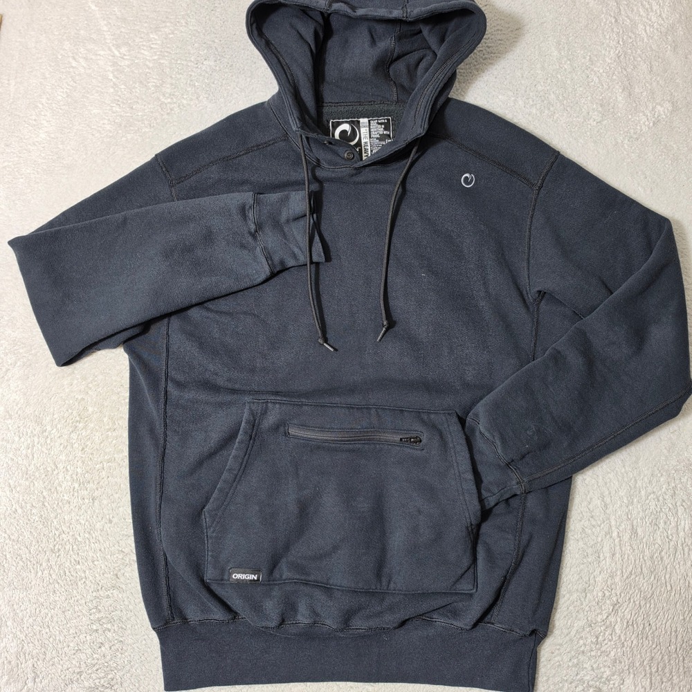 Origin Hoodie Men L Black L/S The Heavy Pullover Workwear #1944